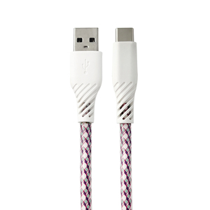 Cable de datos de carga rápida de 60W, chaqueta de PVC con patrón de diamante colorido, carcasa de Metal duradera, Banco de energía trenzado para computadoras - Product Image 1