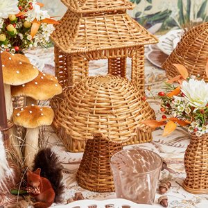 Panier en rotin artisanal en forme de champignon, cadeau de Ramadan, décoration de l'Aïd, fait à la main au Vietnam - Product Image 3