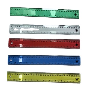 Benutzer definierte Schul bedarf PVC-Lineal Günstige gerade klare Kunststoff Lineal 30cm