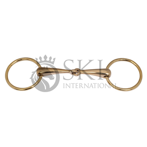 Logotipo personalizable Cobre Single Jointed SS Anillo suelto Snaffle Bit Secure Riding Horse Producto ecuestre - Product Image 1