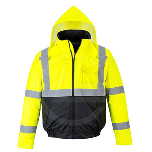 Chaqueta de Trabajo para Hombre, Cuello Alto, Logotipo Frontal, Ligera, Transpirable, para Invierno, Ajustable, con Forro Acolchado, Estilo Urbano - Product Image 1