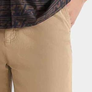 Pantalones cortos informales de lona de algodón 100% de cintura media para hombre, tejido transpirable, decoración Vintage, patrón sólido, servicio OEM disponible - Product Image 4