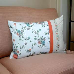 Taies d'oreiller carrées brodées en coton imprimé multicolore Motif de feuilles pures pour la maison Hôtels Jardins Intérieurs - Product Image 1