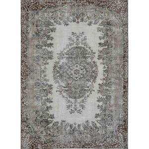 พรมขนสัตว์ถักมือสีน้ำตาลเบจวินเทจ รุ่น Pae-2941 ลายเหรียญรูปสี่เหลี่ยมผืนผ้า สำหรับตกแต่งบ้าน ห้องนั่งเล่น ทางเดิน ห้องนอนวัยรุ่น - Product Image 1