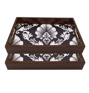 Creative Design Wood and Printed <b>Wooden</b> <b>Tray</b> with Handle <b>Wooden</b> <b>Tray</b> for Kitchenware and Restaurants Accessory Unique Design - Product Image 3