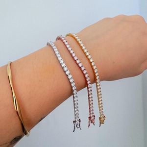 RB Gems Custom 925 Sterling Silver VVS Moissanite Fine Charm Bracelet Elegante Hip Hop Iced Cuban Link Chain Cross Jewelry - Product Image 3