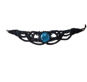 High QualityMacrame and Apatite Necklace Ladies and Girls Handmade Gemstone Pendant Labradorite <b>Choker</b> - Product Image 1