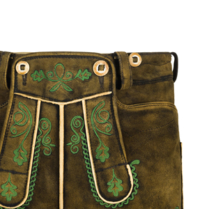 Lederhosen bavaroises, allemandes et autrichiennes vintage brodées, mi-longues, anti-plis, séchage rapide, couleur unie, effet vieilli, pour hommes, décontractées, service OEM - Product Image 1