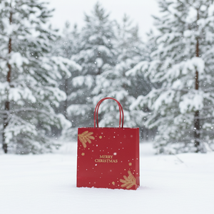 Bolsa de papel de Navidad reciclable ecológica con logotipo personalizado para envolver regalos, decoración de embalaje al por menor - Product Image 6