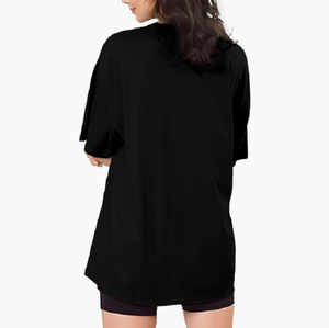 T-shirts d'été en coton surdimensionné pour femmes de grande taille en vrac T-shirts en vrac solide uni avec Logo Style décontracté importé Bangladesh - Product Image 2