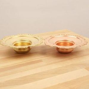 Cuenco de Cenicero de metal dorado con diseño de borde intrincado perfecto para el hogar, bares, restaurantes, regalos y accesorios de artículos de Hotel - Product Image 6