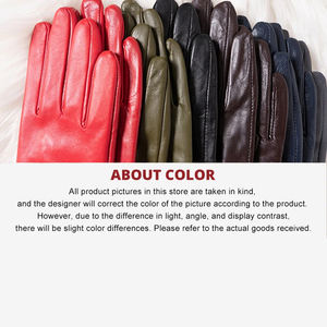 ถุงมือขับรถหนัง PU แบบเต็มนิ้ว หน้าจอสัมผัสได้ สีดำ ให้ความอบอุ่น ยืดหยุ่น - Product Image 5