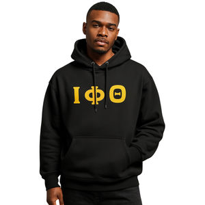 Sudadera con capucha negra bordada personalizada Premium 100 por ciento algodón suave duradero para ropa informal y uniformes de grupo - Product Image 1