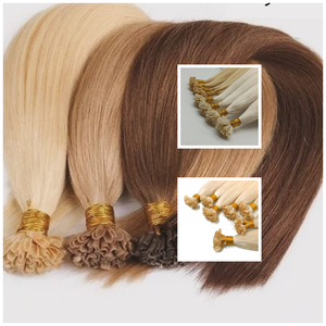 Extensiones de cabello Remy Rubio plateado Punta en U, respetuoso con el calor permanente y uso diario - Product Image 4