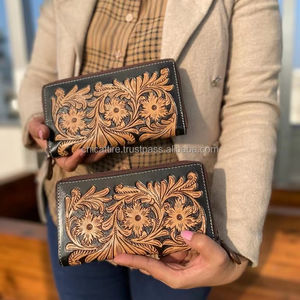 กระเป๋าคลัทช์หนังสไตล์ตะวันตกสำหรับผู้หญิงทำมือแท้กระเป๋าคลัทช์หนังมีสไตล์ - Product Image 4