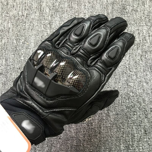 Gant imperméable de conduite d'écran tactile de moto en cuir de peau de mouton | Gants en cuir d'équitation de moto de cyclisme coupe-vent - Product Image 2