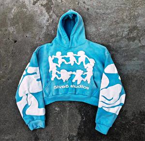 Sweat à capuche unisexe surdimensionné en coton épais de haute qualité pour homme, personnalisable avec impression 3D en relief et broderie, vente en gros - Product Image 6