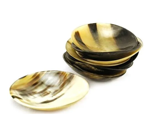 Ensaladera de cuerno de búfalo Natural Real de primera calidad, cuenco de cuerno de frutas para decorar la cocina del hogar con DE LA India - Product Image 1