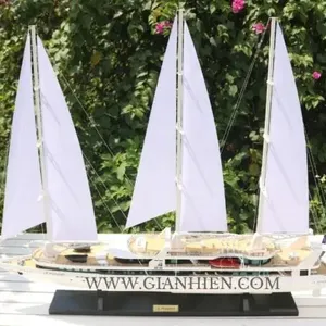 Gia Nhien Fabricant Approuvé Conception Personnalisée quantité minimale de commande Bas Le Ponant Yacht Cruises-Blanc Perle PEINTE-BATEAU DE VITESSE EN BOIS