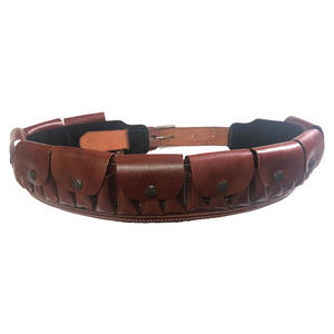 Ceinture à cartouches en cuir véritable avec maille respirante, trente cartouches, fabriqué en Turquie, vente en gros - Product Image 1