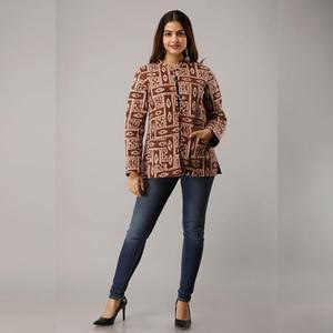 Floral <b>Quilted</b> Ladies Bomber/Vintage Coat Soft Fabric <b>Jacket</b> 3 Seasons - Product Image 6
