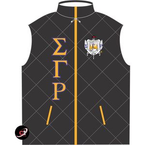 Sigma Gamma rho sorority vest cho phụ nữ tùy chỉnh thêu chữ Hy Lạp Trọng lượng nhẹ không tay áo khoác khuôn viên tổ chức mặc - Product Image 3