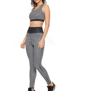 Ensemble de yoga pour femmes de qualité supérieure, taille plus, respirant, personnalisable, 2 pièces, spandex/polyester - Product Image 2