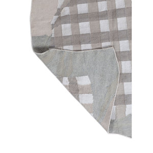 Alfombras de Lana Tejidas a Mano con Diseño de Cuadros en Color Marfil ADWP-13085 para el Hogar, Pasillo, Rectangulares con Patrones de Diamantes para Dormitorio, Sala de Estar, Habitaciones de Adolescentes - Product Image 5