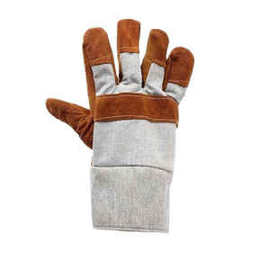 Gants de jardin de travail en cuir à double paume de protection des mains - Product Image 3