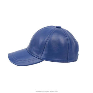 Gorro de piel de oveja auténtica azul - Product Image 2