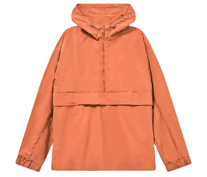 Abrigo Casual con Capucha para Hombre, Color Naranja, Resistente al Viento, Talla Grande, Largo Regular, Color Sólido, Tejido de Poliéster - Product Image 1