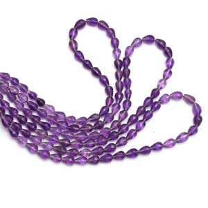 Perles en améthyste naturelle africaine facettées en forme de goutte d'eau, qualité AAA+, 5x8mm-7x10mm, pierres semi-précieuses pour bijoux - Product Image 3