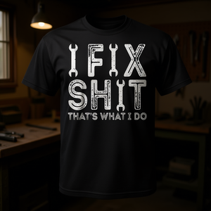 T-shirt vintage 'I Fix Shit That's What I Do' per espressione personale e articoli promozionali - Product Image 3