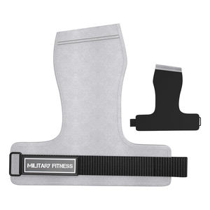 Poignées croisées en cuir suédé de haute qualité gymnastique Fitness athlétisme entraînement haltérophilie entraînement poignée antidérapante - Product Image 1