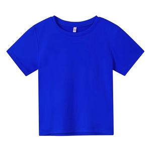 Camiseta de Manga Corta de Algodón 100% Transpirable de Punto Informal Personalizada al por Mayor de 200 g, Camiseta de Verano con Estampado de Media Manga para Niños - Product Image 2