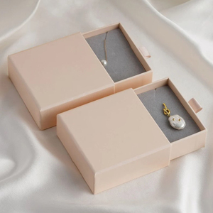 Boîte d'emballage de bijoux en carton de papier Kraft de logo imprimé personnalisé à bas quantité minimale de commande-coffrets cadeaux à la mode de boucle d'oreille Bracelet anneau - Product Image 4