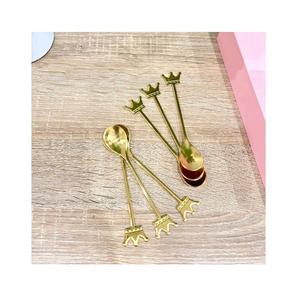 Juego de cubiertos metálicos de diseño clásico para cocina y mesa, cuchara de color latón dorado a precio asequible. - Product Image 4