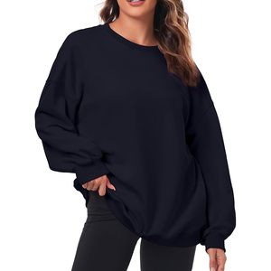 Sweat-shirt pour femme confortable et doux, léger, entièrement personnalisable, sweat-shirt à col rond pour femme en couleur unie - Product Image 6