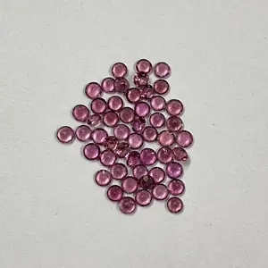 Meilleure qualité prix raisonnable calibré en vrac ronde coupe pierres précieuses 5mm tourmaline rose pierres de guérison à facettes du fabricant