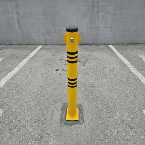 Poste de Estacionamiento Bloqueable de Acero de 90 cm, Barrera Removible para Estacionamiento de Autos - Product Image 2