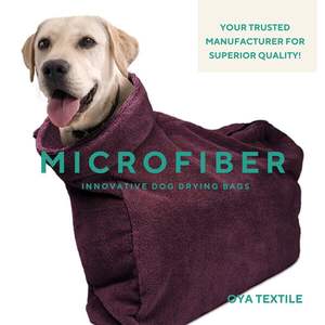 MicroPerformance XL Toalla de lujo para mascotas Tamaño grande Secado rápido Bolsa completa Albornoz para perros y gatos Verano Primavera Gris-Stock - Product Image 2