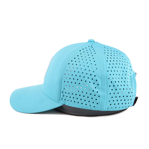 Sombrero de golf de 6 paneles personalizado del fabricante VN, gorra de béisbol de poliéster 100%, agujeros cortados con láser, etiqueta tejida, logotipo de goma de PVC, Plástico - Product Image 4