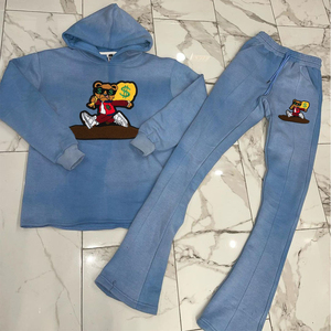 Service OEM personnalisé survêtement vintage homme, surdimensionné, délavé, streetwear pour homme, sweat à capuche personnalisé et survêtements évasés, délavés à la pierre - Product Image 3