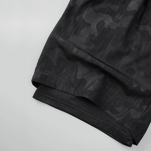 Men's Casual Double-<b>Layer</b> Drawstring Shorts with Pockets Breathable Eco-Friendly Sports Gym Shorts for Summer Outdoor Activities - Product Image 4