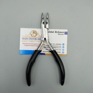 Venta al por mayor Negro Mate Acero Inoxidable Alicates Kit Herramientas de Extensión de Cabello - Product Image 1