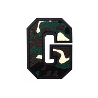 Patchs thermocollants en chenille personnalisés en gros, avec logo 3D, grandes lettres, en forme de fleur, pour vêtements, sacs et chapeaux
