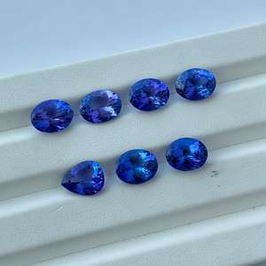 Premium 10x8mm poire coupe facettes véritable bleu tanzanite pierre précieuse en vrac pour la fabrication de bijoux prix de gros du fournisseur de l'inde - Product Image 4