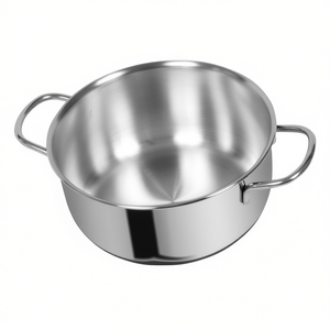 Cacerola de Acero Inoxidable Metalsomma de 20 cm con Acabado Cromado Pulido Profundo 155 20 PLUS - Product Image 2