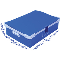 Caisse de rangement rectangulaire en plastique PP, bac de manutention ondulé avec couvercle, matériaux recyclés, impression UV personnalisée, ISO