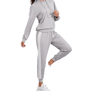 Mejor fabricación 2025 alta calidad tamaño personalizado con capucha peso pesado mujeres chándales Jogging conjunto 100% algodón transpirable polar - Product Image 1